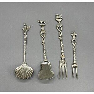 Candlelight Silver VTG Italian Florentine Renaissance Silverplate Serving Set